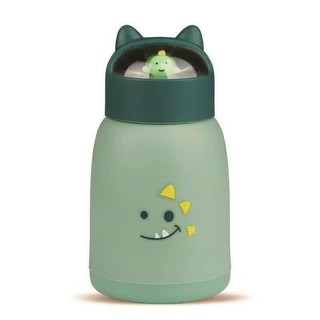 Bình Nắp Thú 360ml Lõi Thủy Tinh An Toàn, Nắp Tai Mèo Cute - CỐC GIỮ NHIỆT PHÙ HỢP MANG ĐI HỌC ĐI LÀM