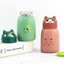 Bình nước mini cho bé dung tích 360ml lõi thủy tinh bọc nhựa thiết kế nắp thú dễ thương mang đi học