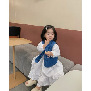 VÁY TRẮNG DÀI TAY BÉ GÁI ( k kèm khoát)