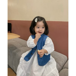 VÁY TRẮNG DÀI TAY BÉ GÁI ( k kèm khoát)