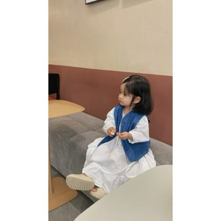 VÁY TRẮNG DÀI TAY BÉ GÁI ( k kèm khoát)
