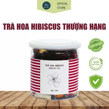 Trà Hoa Hibiscus/ Trà Hoa Atiso Đỏ BUBU 50g kết hợp cam, thơm, dừa sấy