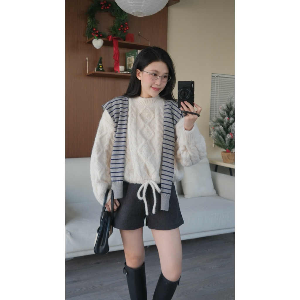 Khăn choàng chất len 6 màu Nữ the.sweaterweather TSW