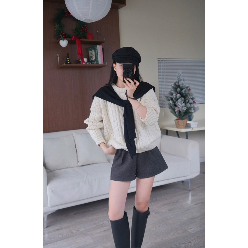 Khăn choàng chất len 6 màu Nữ the.sweaterweather TSW