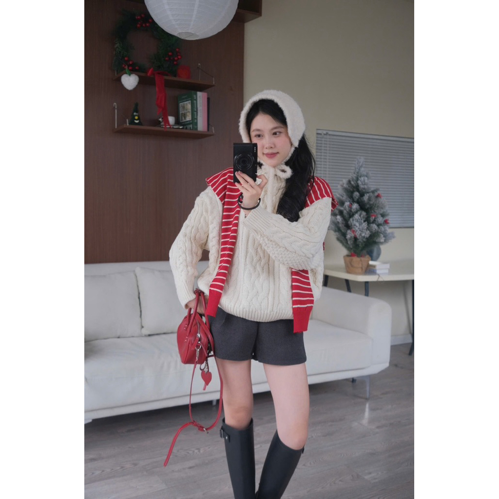 Khăn choàng chất len 6 màu Nữ the.sweaterweather TSW