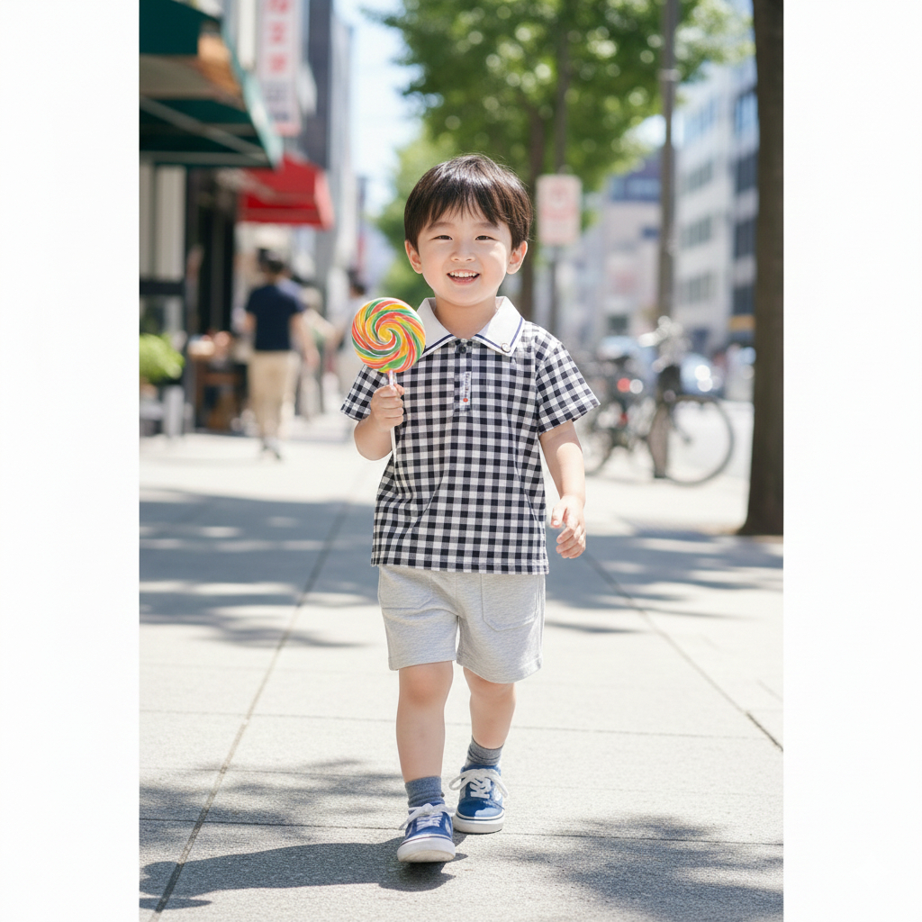 Set bộ polo cộc tay bé trai Miniumbaby gắn hình gấu cổ áo, chất cotton mềm mát, bé 1-6 tuổi SB2334