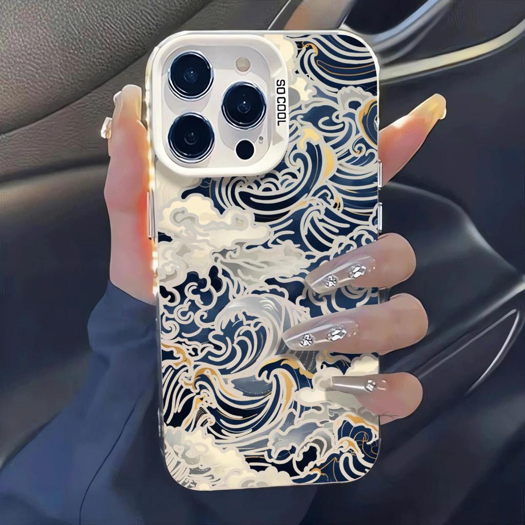 Ukiyoshi vẽ sóng phù hợp với iphone 17/16plus xu hướng 15/14 dễ thương mới 13/12/11