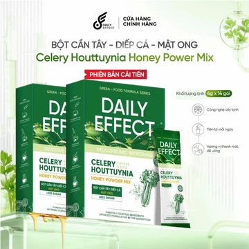 Bột Cần Tây DAILY EFFECT Diếp Cá Mật Ong - Celery Houttuynia Honey Power Mix - Hộp 10 Gói x 4g