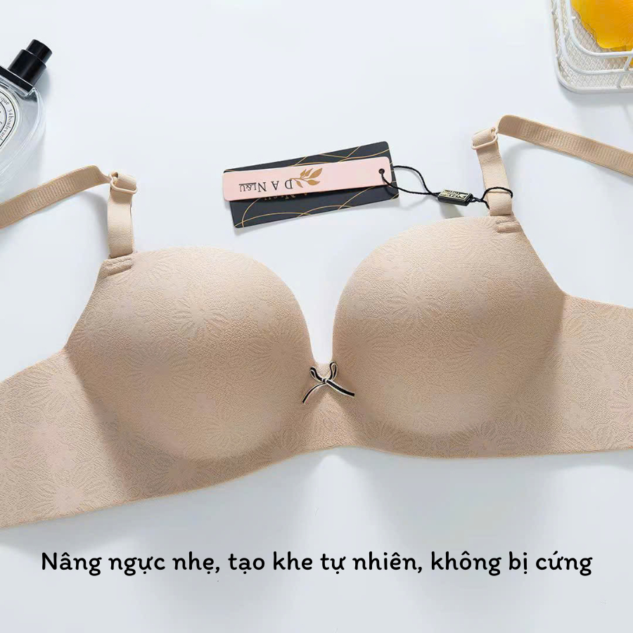 Áo Ngực Đúc Su Không Gọng Mút Bàn Tay Êm Ái Đệm 3cm Phối Nơ DORIS U68