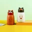 Bình nước mini cho bé dung tích 360ml lõi thủy tinh bọc nhựa thiết kế nắp thú dễ thương mang đi học