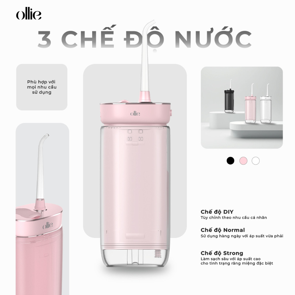 [LIVE] Máy tăm nước cầm tay OLLIE OLF-AC-SG01 - Hàng Chính Hãng - Bảo Hành 12 Tháng