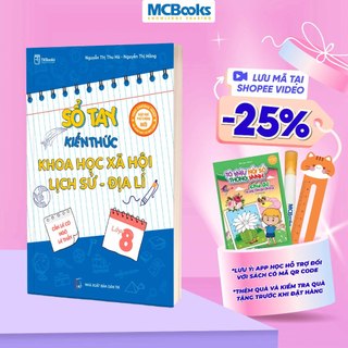 Sách - Sổ tay kiến thức khoa học xã hội Lịch Sử - Địa Lí lớp 8