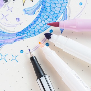 Bộ Màu Acrylic Marker Artmate Chồng Được Màu, Vẽ Trên Nhiều Chất Liệu, Bút Decor Pen Classmate Viết Calligraphy Tô Màu