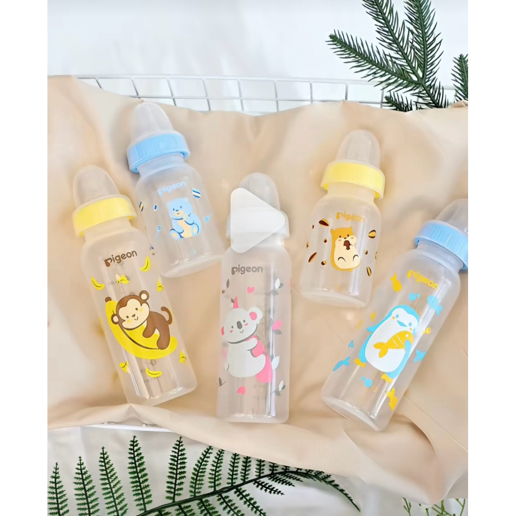 Bình sữa cổ hẹp nhựa PP Pigeon 120ml/240ml