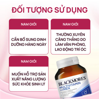 [CHÍNH HÃNG] Viên uống vitamin tổng hợp cho nam giới Blackmores 50 viên tăng năng lượng giảm mệt mỏi