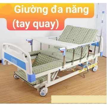 Giường bệnh đa năng 4 tay quay chăm sóc người bệnh, người liệt