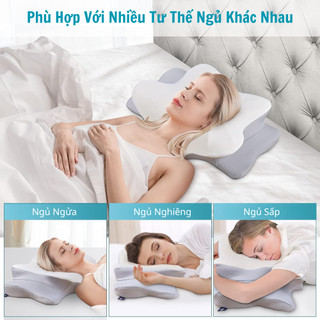 Gối Ngủ Cao Su Non Cao Cấp SOFTURE Thiết Kế Công Thái Học, Ngủ Ngon Mọi Tư Thế, Giảm Đau Cổ Vai Gáy - SGN01