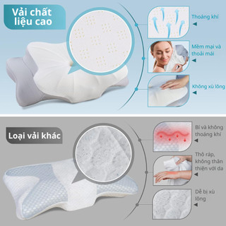 Gối Ngủ Cao Su Non Cao Cấp SOFTURE Thiết Kế Công Thái Học, Ngủ Ngon Mọi Tư Thế, Giảm Đau Cổ Vai Gáy - SGN01