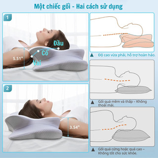Gối Ngủ Cao Su Non Cao Cấp SOFTURE Thiết Kế Công Thái Học, Ngủ Ngon Mọi Tư Thế, Giảm Đau Cổ Vai Gáy - SGN01