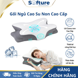 Gối Ngủ Cao Su Non Cao Cấp SOFTURE Thiết Kế Công Thái Học, Ngủ Ngon Mọi Tư Thế, Giảm Đau Cổ Vai Gáy - SGN01