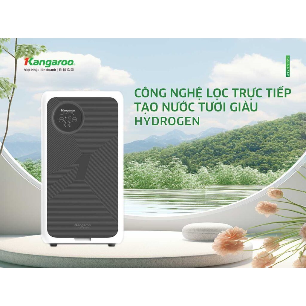 Máy Lọc Nước RO KG400US / KG100US / KG400HU Kangaroo Hydrogen Chính Hãng Có Vòi Led, Thiết Kế Nhỏ Gọn Công Suất 60L/Giờ