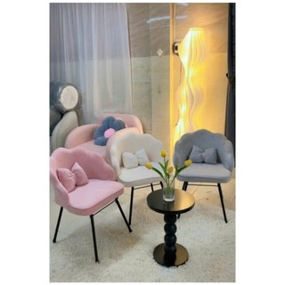 Ghế trang điểm vương miện kèm nơ xinh sắn, ghế nail, ghế ngồi bàn make up, ghế bàn ăn, bàn làm việc - Loaloa ghế 4 chân