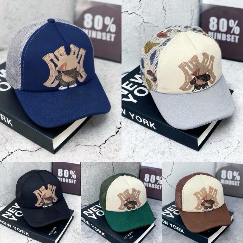 MŨ KẾT LƯỚI CAO CẤP GẤU NYY THỜI TRANG FREESIZE NAM NỮ