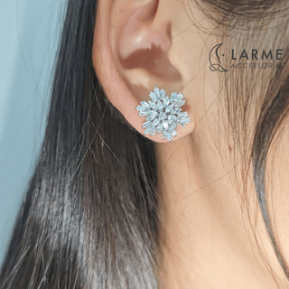 Khuyên tai nữ snowflop phong cách cổ điển Larme accessories -KT0238