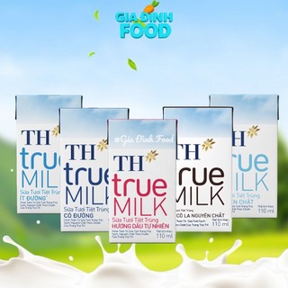 Sale date - Sữa tươi tiệt trùng TH true MILK Có đường/ Không đường/ Ít đường/ Dâu/ Socola tự nhiên 110 ml