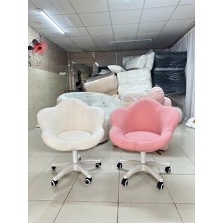 Ghế trang điểm vương miện kèm nơ xinh sắn, ghế nail, ghế ngồi bàn make up, ghế bàn ăn, bàn làm việc - Loaloa ghế 4 chân