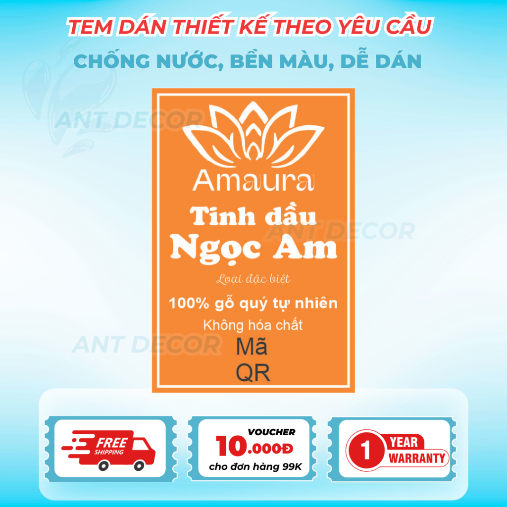 Thiết kế theo yêu cầu - Combo 100 TEM DÁN Sản Phẩm, Decal Đẹp Mắt, Bền Màu, Chống Nước