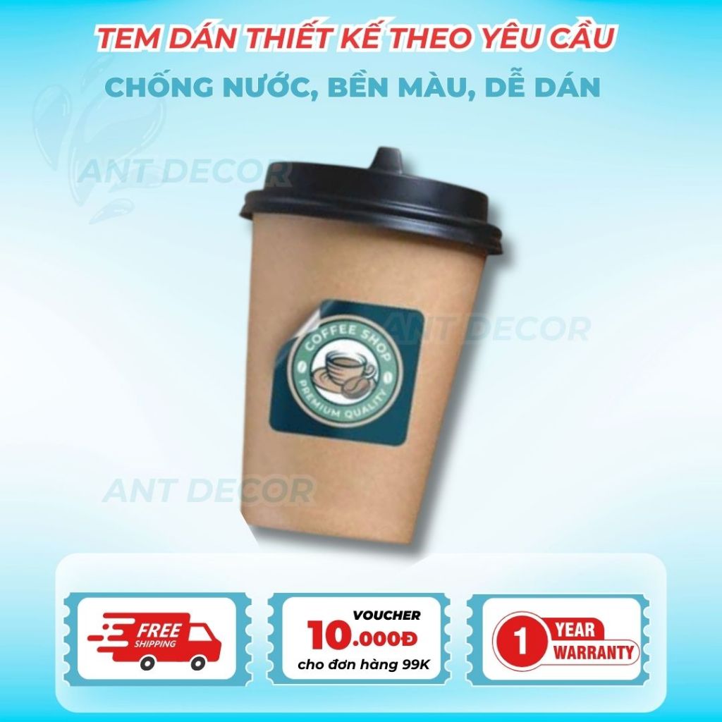 Thiết kế theo yêu cầu - Combo 100 TEM DÁN Sản Phẩm, Decal Đẹp Mắt, Bền Màu, Chống Nước