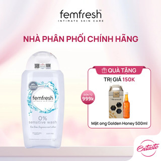 Dung dịch vệ sinh phụ nữ cao cấp cho da nhạy cảm Femfresh 0% Sensitive Intimate Wash 250ml