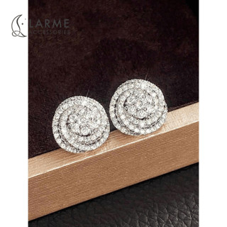 Khuyên tai nữ bông tai nụ xoắn phong cách sang trọng dự tiệc Larme accessories -KT0236