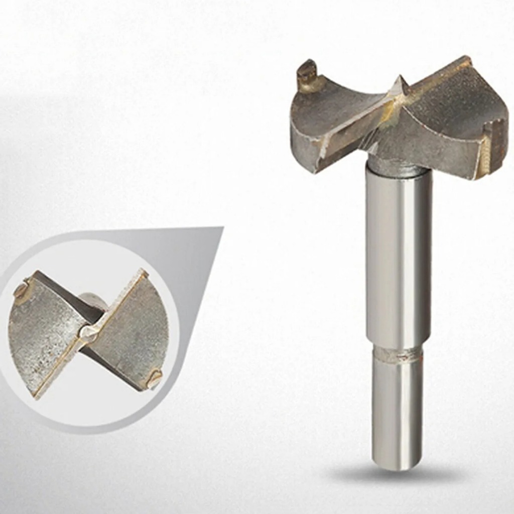 Mũi Khoan Gỗ , Mũi Khoét Gỗ Lưỡi Hợp Kim Chuôi Tròn 30MM Tới 100MM