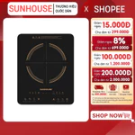 BẾP TỪ ĐƠN SUNHOUSE SHD6803 & SHD6802 - Tặng kèm nồi lẩu | Công suất 2000W | 8 chế độ nấu | BH 1 năm — ảnh 1