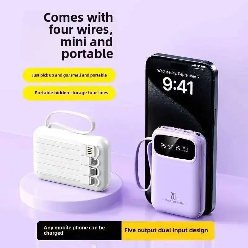 Pin Dự Phòng Mini 20000mAh - Sạc Nhanh, Nhỏ Gọn Tiện Lợi Cho Điện Thoại