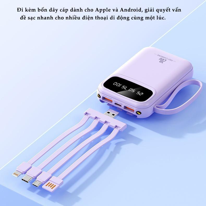 Pin Dự Phòng X279 20000mAh Sạc Nhanh – Mini Nhỏ Gọn, Dung Lượng Lớn, Tiện Lợi Mang Theo | BigBuy360 - bigbuy360.vn