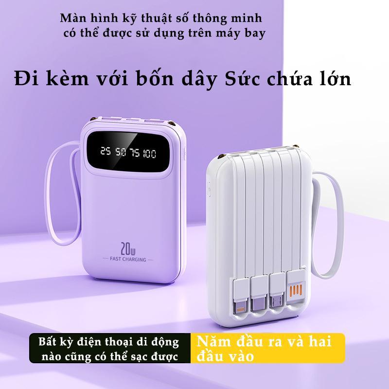 Pin Dự Phòng 20000mAh Sạc Nhanh – Dung Lượng Lớn, Mini Nhỏ Gọn, Tiện Lợi Cho Điện Thoại | BigBuy360 - bigbuy360.vn