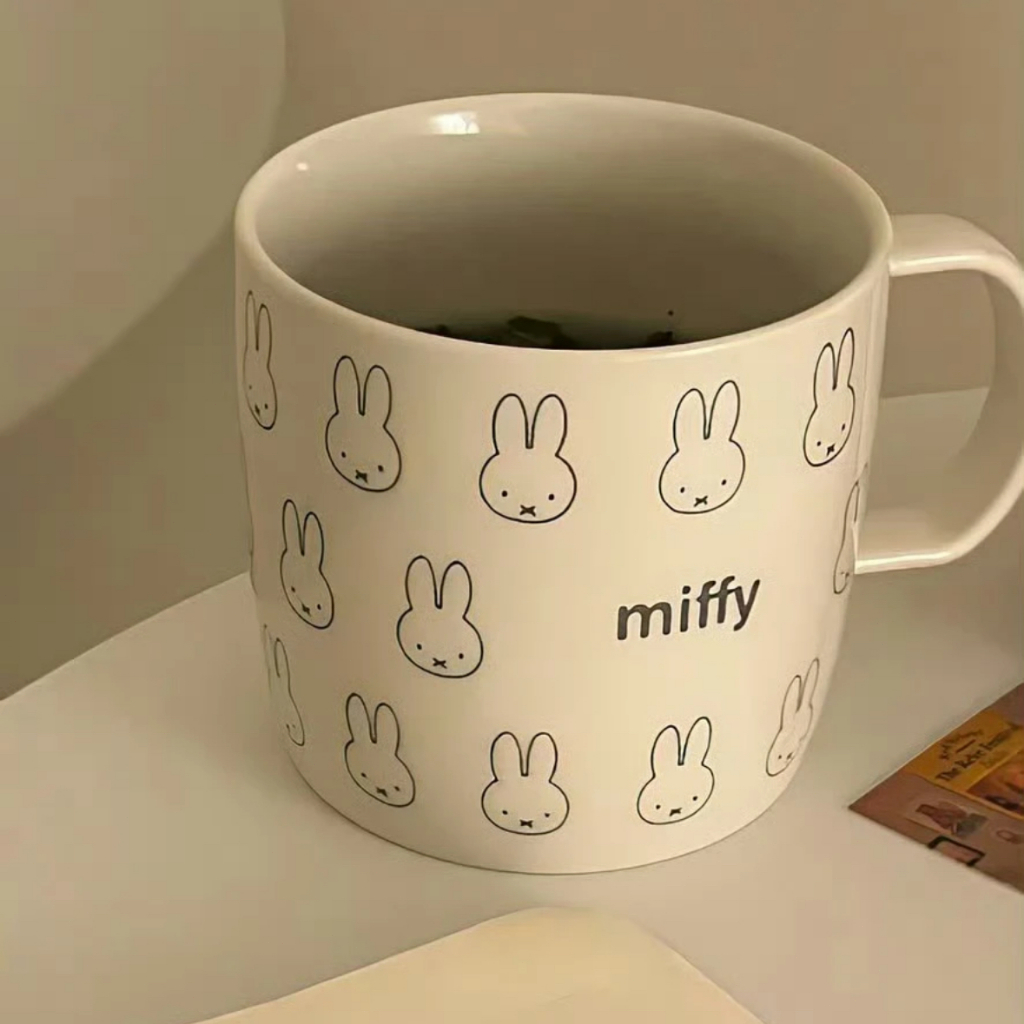 🐰 Ly sứ Miffy Hàn Quốc700ml-600ml-500ml☕ Dễ thương, dung tích lớn, cốc sữa cà phê văn phòng | BigBuy360 - bigbuy360.vn
