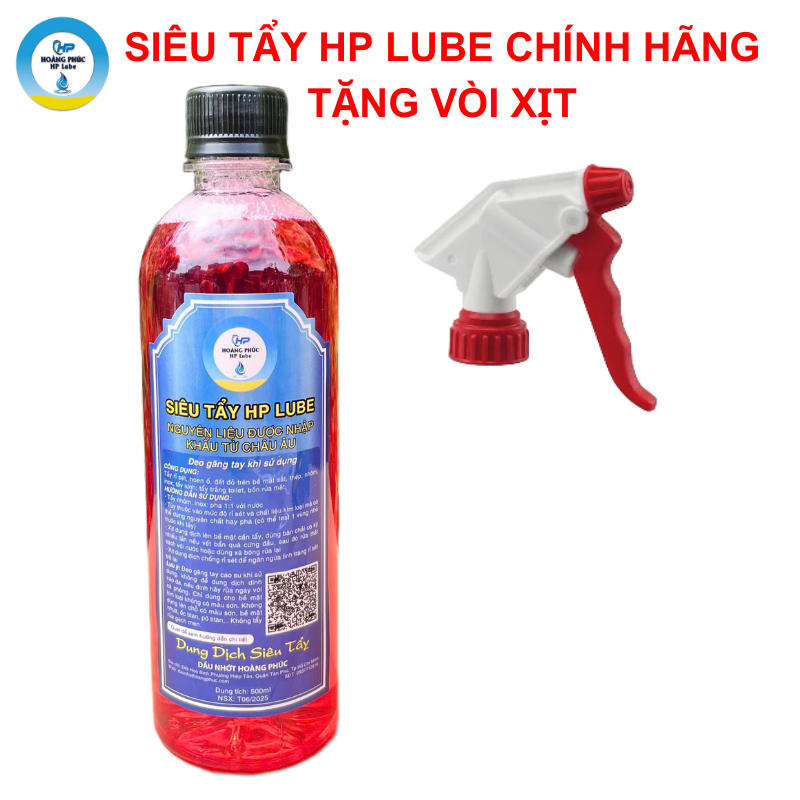 Siêu Tẩy Rửa Lốc Máy, Tẩy Rửa Xe Không Chạm, Tẩy Rỉ Sét HP LUBE Mẫu Mới Dung Tích 500ml
