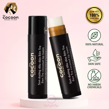 COMBO Son dưỡng ẩm môi dầu dừa Bến Tre Cocoon 5G + Tảy da chết môi Cà phê Đắk Lắk - Có Mã Voucher