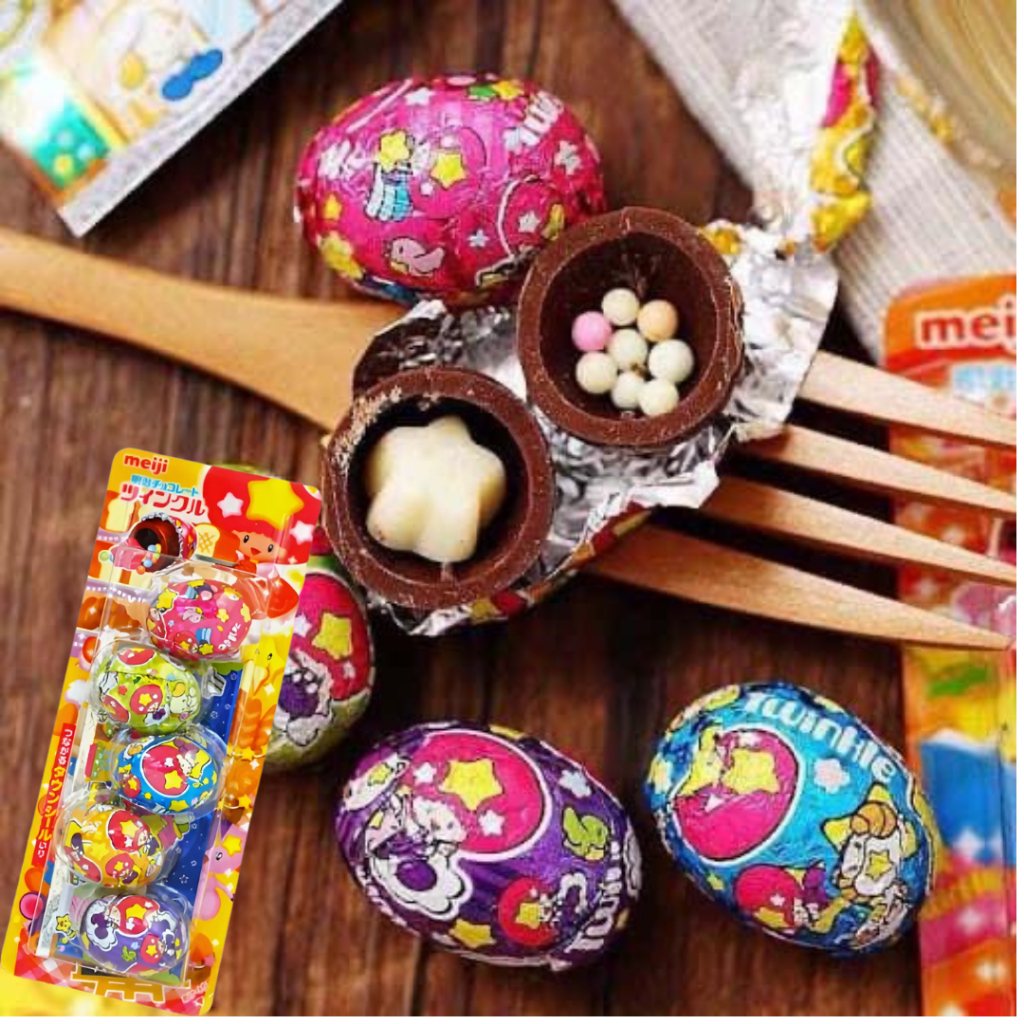 [Vỉ 5 viên] Kẹo Socola Meiji Twinkle Nhật Bản – Socola Viên Bọc Hình Ngôi Sao Dễ Thương
