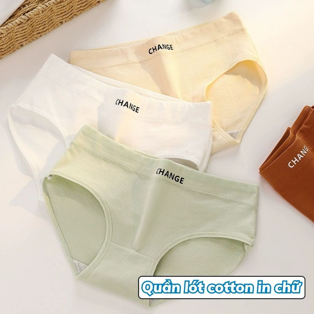 Quần lót nữ cotton kháng khuẩn khử mùi cạp vừa tôn dáng in chữ dễ thương và gợi cảm LANIXA L2430