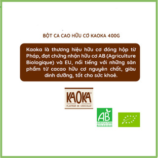 Bột Cacao Hữu Cơ Kaoka nguyên chất uống liền, không chất phụ gia