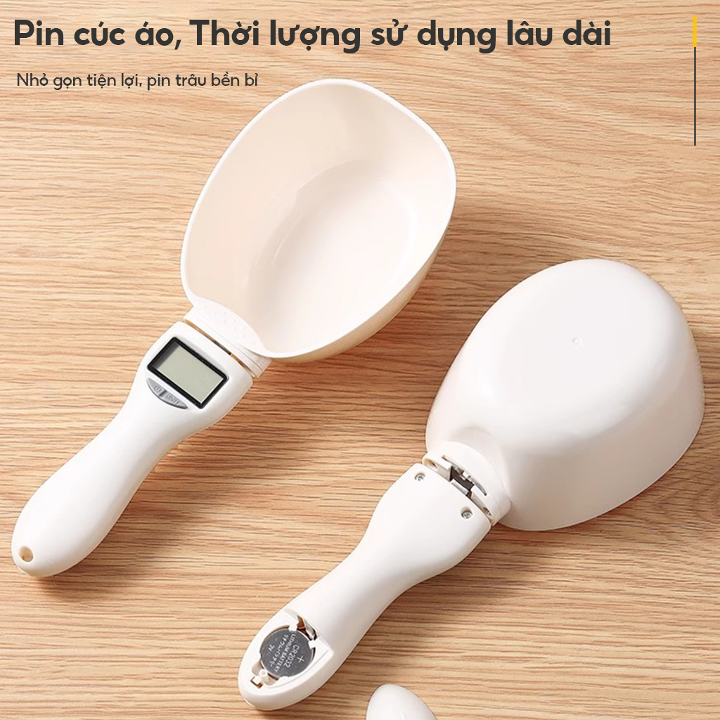 Thìa Tiểu Ly Điện Tử Chome Cân Thức Ăn Chính Xác 800g/1g Màn Hình LCD - Dụng Cụ Nhà Bếp