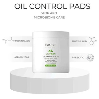 Toner pad cải thiện dầu thừa và se cồi mụn BABE Stop AKN Oil Control