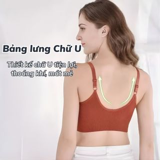 Áo bra nữ chất cotton co dãn thoải mái, Áo tập gym yoga thể thao không gọng mút mỏng tháo rời B1182
