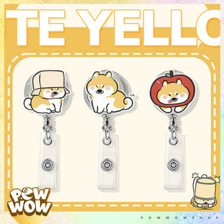 Lõi Tơrua Yoyo Móc Kéo Thẻ Tên Lò Xo Rút Dây 60cm Nhựa ABS Kẹp Túi Áo Tiện Lợi Văn Phòng Phẩm Shiba Chó Dog Cún