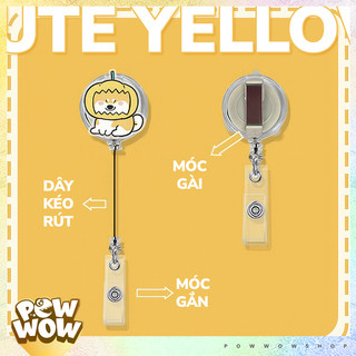 Lõi Tơrua Yoyo Móc Kéo Thẻ Tên Lò Xo Rút Dây 60cm Nhựa ABS Kẹp Túi Áo Tiện Lợi Văn Phòng Phẩm Shiba Chó Dog Cún